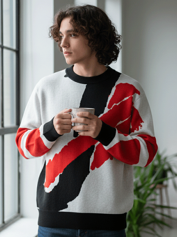 Knitted cardigan smiley j